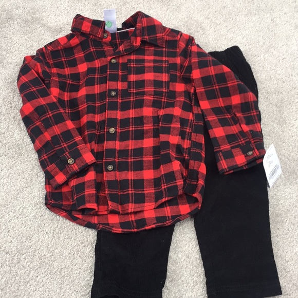 Boys 24 Months Red Plaid Shirt 